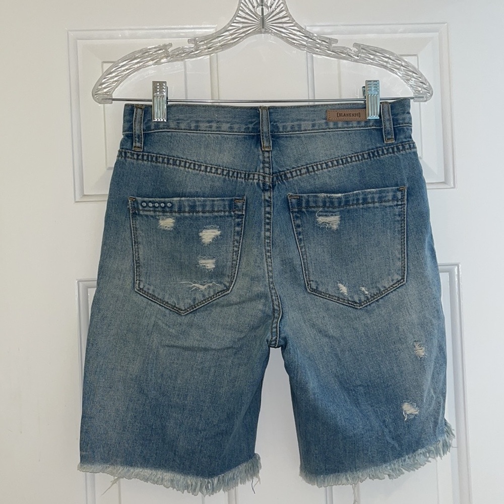 $90 Blank NYC Size 25 Distressed High Waist Jean Denim Shorts - Picture 12 of 12